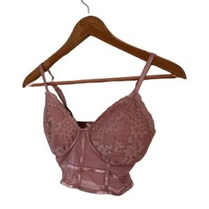 Ash Rose Lace Bustier Top Bozzolo Size Small